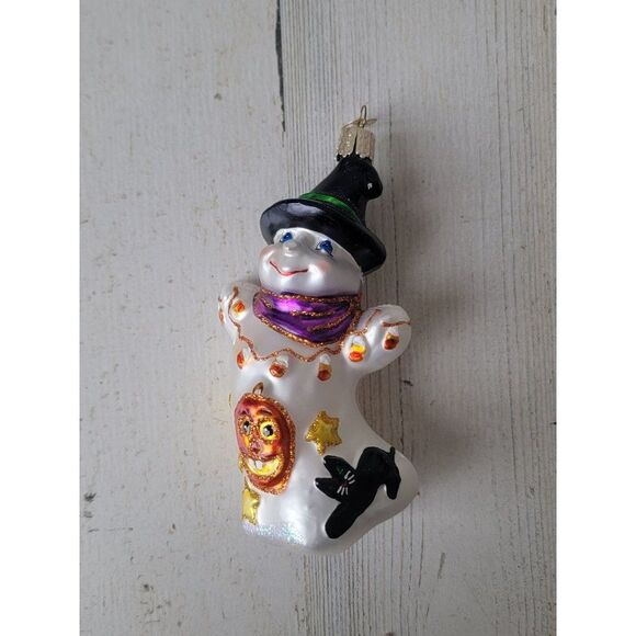 OWC fit to be tied 2002 ghost Halloween blown glass ornament - Picture 2 of 7